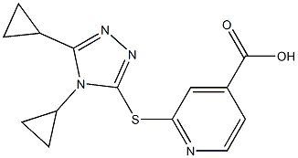 2-[(4,5-dicyclopropyl-4H-1,2,4-triazol-3-yl)sulfanyl]pyridine-4-carboxylic acid