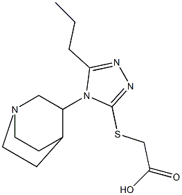 2-[(4-{1-azabicyclo[2.2.2]octan-3-yl}-5-propyl-4H-1,2,4-triazol-3-yl)sulfanyl]acetic acid