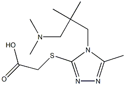 2-[(4-{2-[(dimethylamino)methyl]-2-methylpropyl}-5-methyl-4H-1,2,4-triazol-3-yl)sulfanyl]acetic acid|