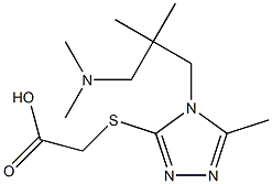 2-[(4-{2-[(dimethylamino)methyl]-2-methylpropyl}-5-methyl-4H-1,2,4-triazol-3-yl)sulfanyl]acetic acid Structure