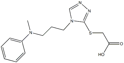 2-[(4-{3-[methyl(phenyl)amino]propyl}-4H-1,2,4-triazol-3-yl)sulfanyl]acetic acid