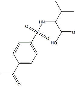  2-[(4-acetylbenzene)sulfonamido]-3-methylbutanoic acid