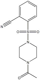 2-[(4-acetylpiperazin-1-yl)sulfonyl]benzonitrile,,结构式