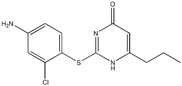 2-[(4-amino-2-chlorophenyl)sulfanyl]-6-propyl-1,4-dihydropyrimidin-4-one Structure