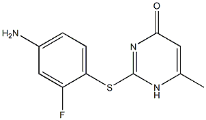 2-[(4-amino-2-fluorophenyl)sulfanyl]-6-methyl-1,4-dihydropyrimidin-4-one|