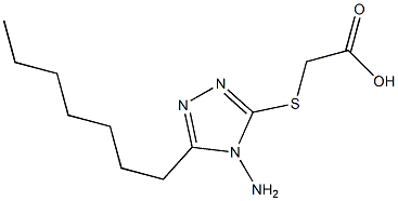 2-[(4-amino-5-heptyl-4H-1,2,4-triazol-3-yl)sulfanyl]acetic acid Structure