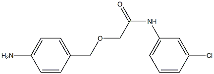 2-[(4-aminophenyl)methoxy]-N-(3-chlorophenyl)acetamide Structure