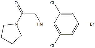 2-[(4-bromo-2,6-dichlorophenyl)amino]-1-(pyrrolidin-1-yl)ethan-1-one Structure