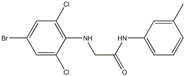 2-[(4-bromo-2,6-dichlorophenyl)amino]-N-(3-methylphenyl)acetamide Structure