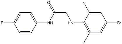 2-[(4-bromo-2,6-dimethylphenyl)amino]-N-(4-fluorophenyl)acetamide Structure