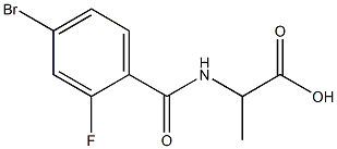 2-[(4-bromo-2-fluorobenzoyl)amino]propanoic acid,,结构式