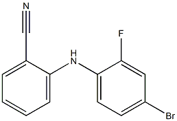 2-[(4-bromo-2-fluorophenyl)amino]benzonitrile 化学構造式