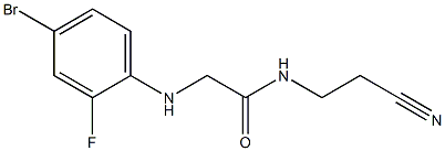 2-[(4-bromo-2-fluorophenyl)amino]-N-(2-cyanoethyl)acetamide Structure
