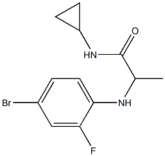2-[(4-bromo-2-fluorophenyl)amino]-N-cyclopropylpropanamide 结构式