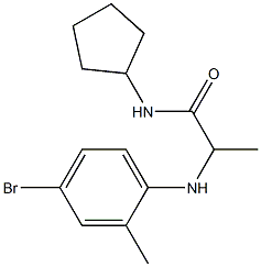 2-[(4-bromo-2-methylphenyl)amino]-N-cyclopentylpropanamide Structure