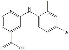 2-[(4-bromo-2-methylphenyl)amino]pyridine-4-carboxylic acid Structure