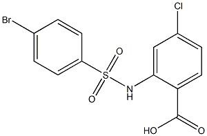 2-[(4-bromobenzene)sulfonamido]-4-chlorobenzoic acid Structure