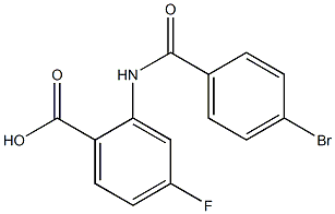 2-[(4-bromobenzoyl)amino]-4-fluorobenzoic acid,,结构式
