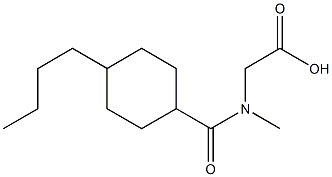 2-[(4-butylcyclohexyl)-N-methylformamido]acetic acid Struktur