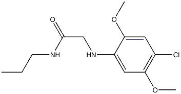 2-[(4-chloro-2,5-dimethoxyphenyl)amino]-N-propylacetamide,,结构式