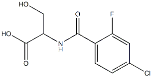 2-[(4-chloro-2-fluorophenyl)formamido]-3-hydroxypropanoic acid