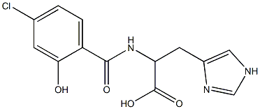 2-[(4-chloro-2-hydroxyphenyl)formamido]-3-(1H-imidazol-4-yl)propanoic acid Structure