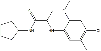 2-[(4-chloro-2-methoxy-5-methylphenyl)amino]-N-cyclopentylpropanamide,,结构式
