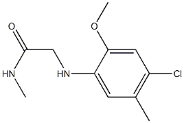 2-[(4-chloro-2-methoxy-5-methylphenyl)amino]-N-methylacetamide,,结构式