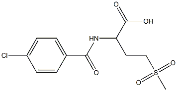 2-[(4-chlorophenyl)formamido]-4-methanesulfonylbutanoic acid,,结构式