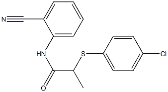 2-[(4-chlorophenyl)sulfanyl]-N-(2-cyanophenyl)propanamide Struktur