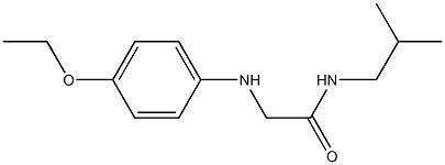 2-[(4-ethoxyphenyl)amino]-N-(2-methylpropyl)acetamide 化学構造式