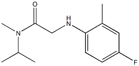 2-[(4-fluoro-2-methylphenyl)amino]-N-methyl-N-(propan-2-yl)acetamide