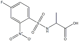 2-[(4-fluoro-2-nitrobenzene)sulfonamido]propanoic acid Struktur