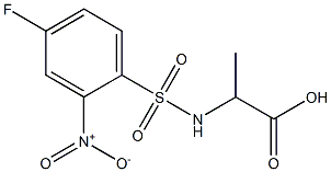 2-[(4-fluoro-2-nitrobenzene)sulfonamido]propanoic acid 化学構造式