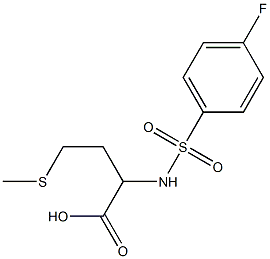 2-[(4-fluorobenzene)sulfonamido]-4-(methylsulfanyl)butanoic acid Struktur