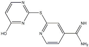 2-[(4-hydroxypyrimidin-2-yl)sulfanyl]pyridine-4-carboximidamide Structure