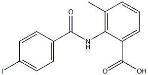 2-[(4-iodobenzene)amido]-3-methylbenzoic acid,,结构式