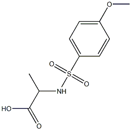 2-[(4-methoxybenzene)sulfonamido]propanoic acid,,结构式