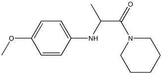 2-[(4-methoxyphenyl)amino]-1-(piperidin-1-yl)propan-1-one,,结构式