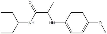 2-[(4-methoxyphenyl)amino]-N-(pentan-3-yl)propanamide Struktur