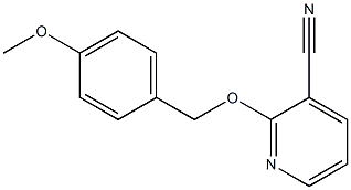 2-[(4-methoxyphenyl)methoxy]pyridine-3-carbonitrile Struktur