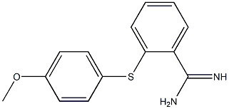 2-[(4-methoxyphenyl)sulfanyl]benzene-1-carboximidamide Struktur