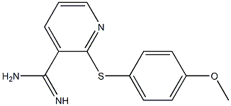 2-[(4-methoxyphenyl)sulfanyl]pyridine-3-carboximidamide Struktur