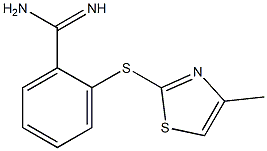 2-[(4-methyl-1,3-thiazol-2-yl)sulfanyl]benzene-1-carboximidamide,,结构式