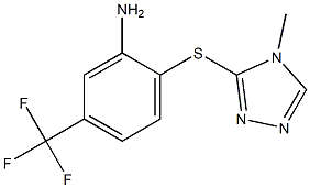 2-[(4-methyl-4H-1,2,4-triazol-3-yl)sulfanyl]-5-(trifluoromethyl)aniline Structure