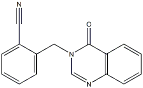 2-[(4-oxo-3,4-dihydroquinazolin-3-yl)methyl]benzonitrile Struktur