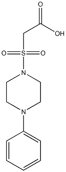 2-[(4-phenylpiperazine-1-)sulfonyl]acetic acid 化学構造式