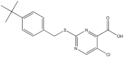 2-[(4-tert-butylbenzyl)thio]-5-chloropyrimidine-4-carboxylic acid Structure