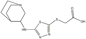 2-[(5-{1-azabicyclo[2.2.2]octan-3-ylamino}-1,3,4-thiadiazol-2-yl)sulfanyl]acetic acid