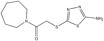 2-[(5-amino-1,3,4-thiadiazol-2-yl)sulfanyl]-1-(azepan-1-yl)ethan-1-one,,结构式